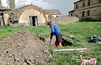 Archaeologists conduct research of ancient fortress in Akhty, Dagestan